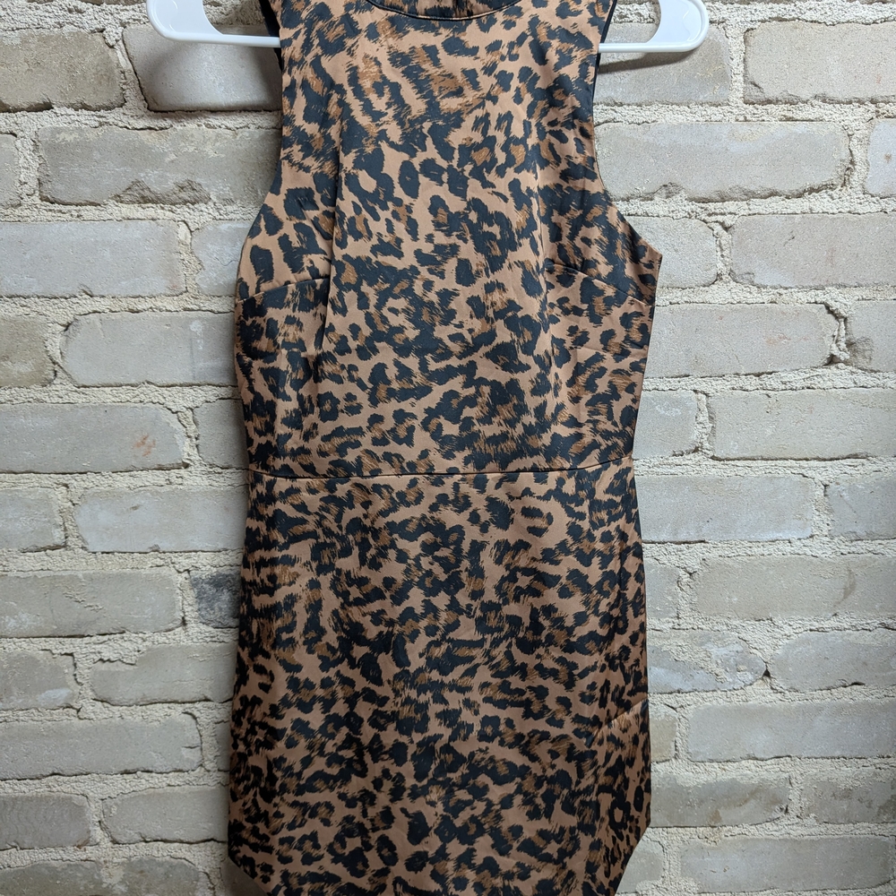 NWT Leopard Print Sleeveless Dress